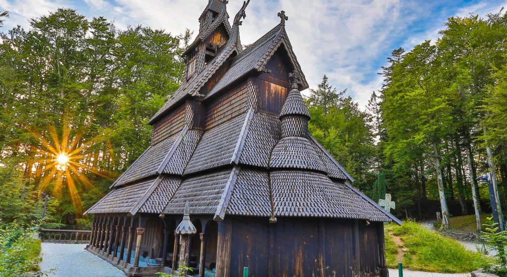 Scenic tour including Fantoft Stave Church